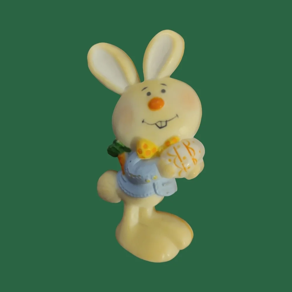 Vintage Easter Bunny Brooch - Yellow and Blue By Hallmark Stamped 1975 Barnaby
